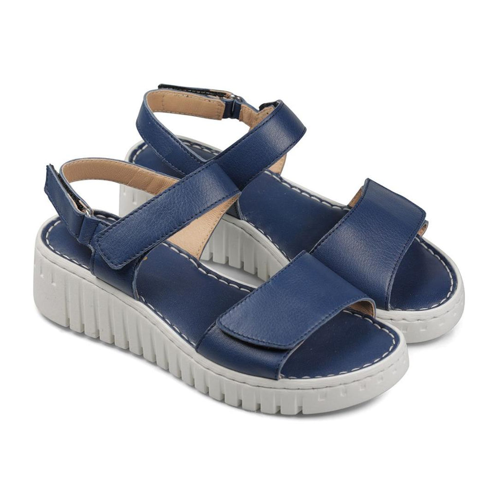 Van Dal Sienna Sandals - Navy Leather - Beales department store