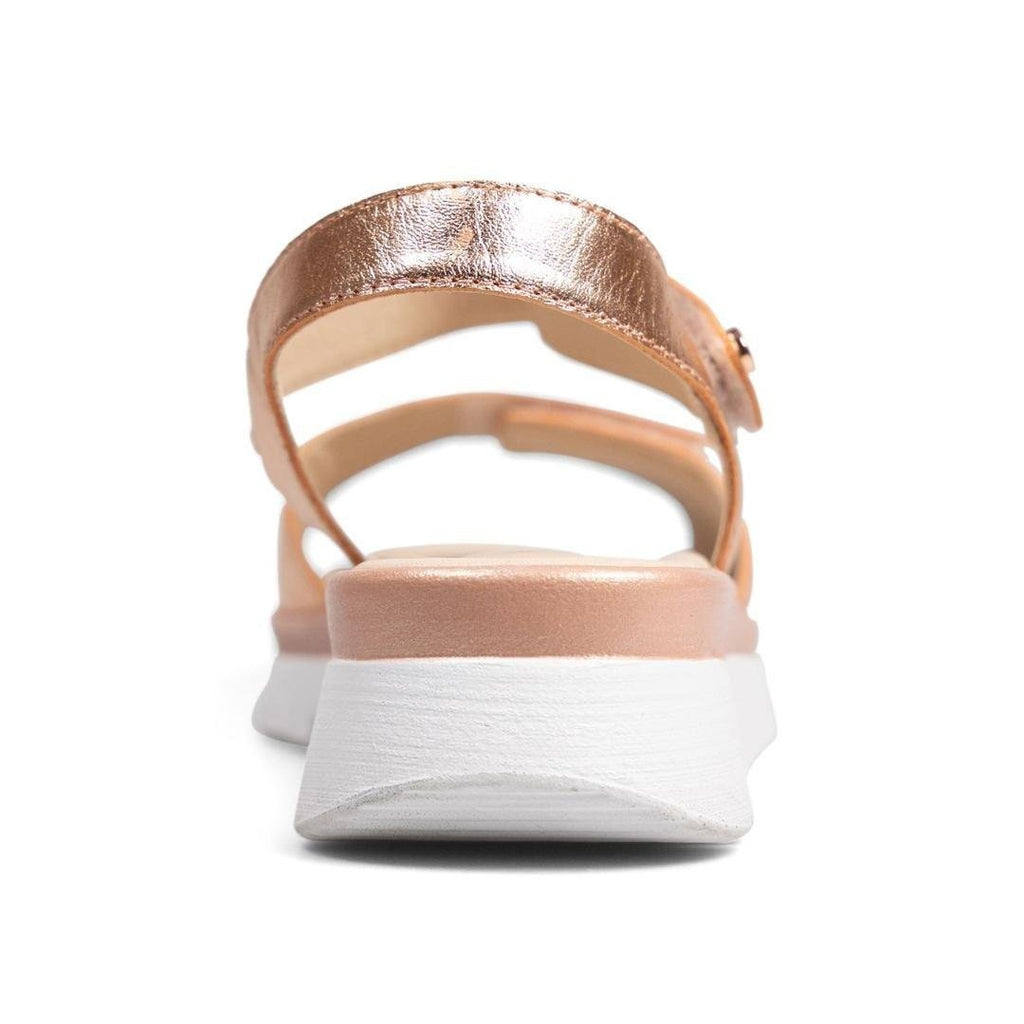 Van Dal Sorbet Sandals - Rose Gold Leather Size 4 - Beales department store