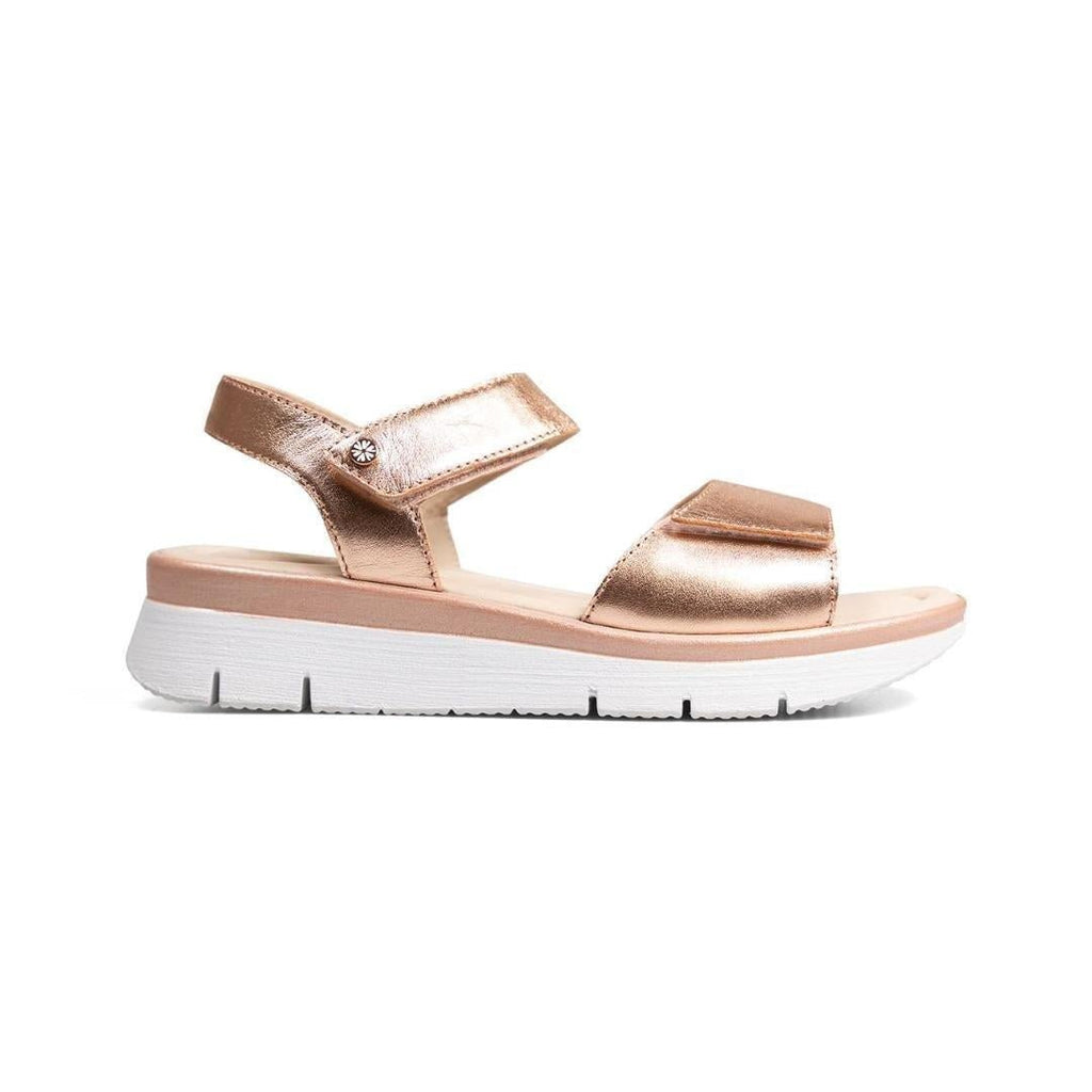 Van Dal Sorbet Sandals - Rose Gold Leather Size 4 - Beales department store