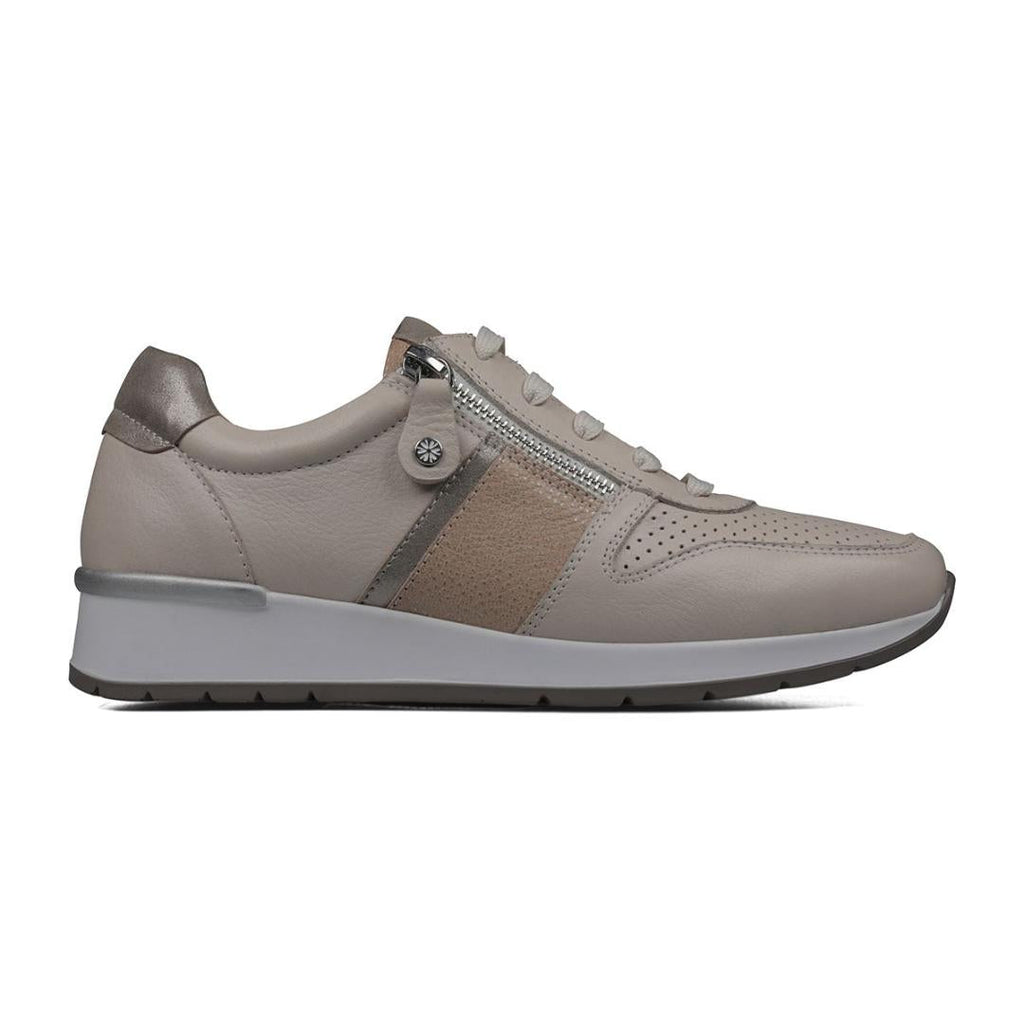 Van Dal Tess Trainers - Taupe Leather - Beales department store