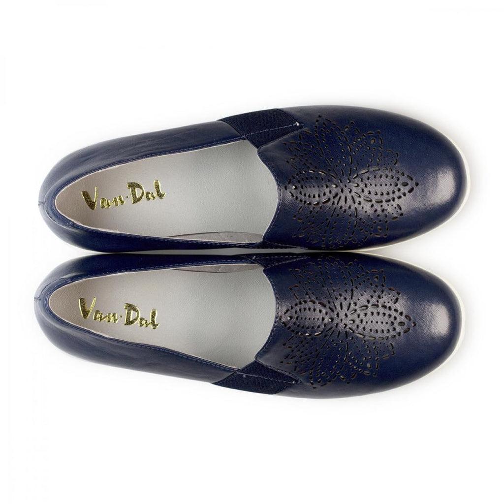 Van Dal 'Wilby' Slip On Trainers - Midnight Leather - Beales department store