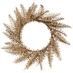 Gold Fern Wreath Christmas Table Place Mats- 5 Inner Pack