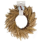 Gold Fern Wreath Christmas Table Place Mats- 5 Inner Pack