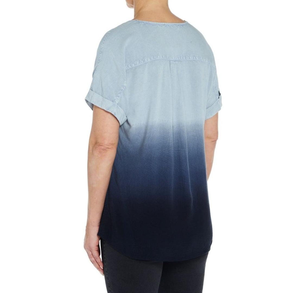 VIZ-A-VIZ Blue Dip-dye Top - Beales department store