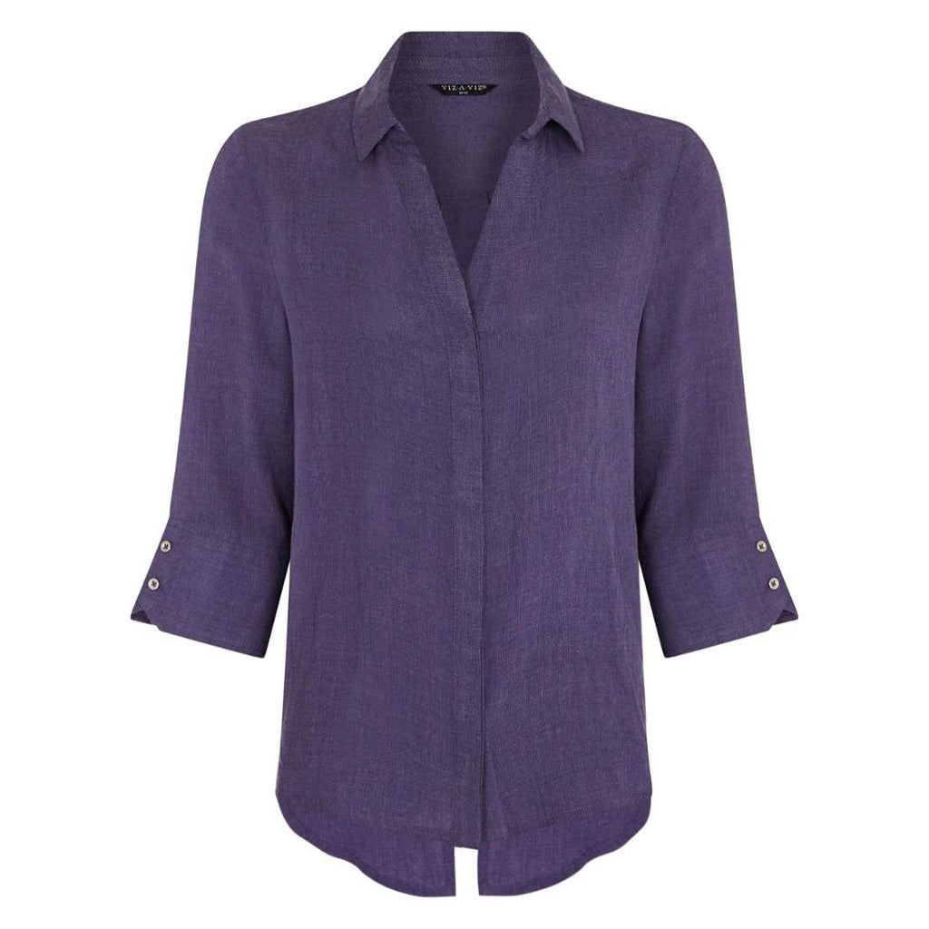 VIZ-A-VIZ Denim Tunic Shirt - Beales department store