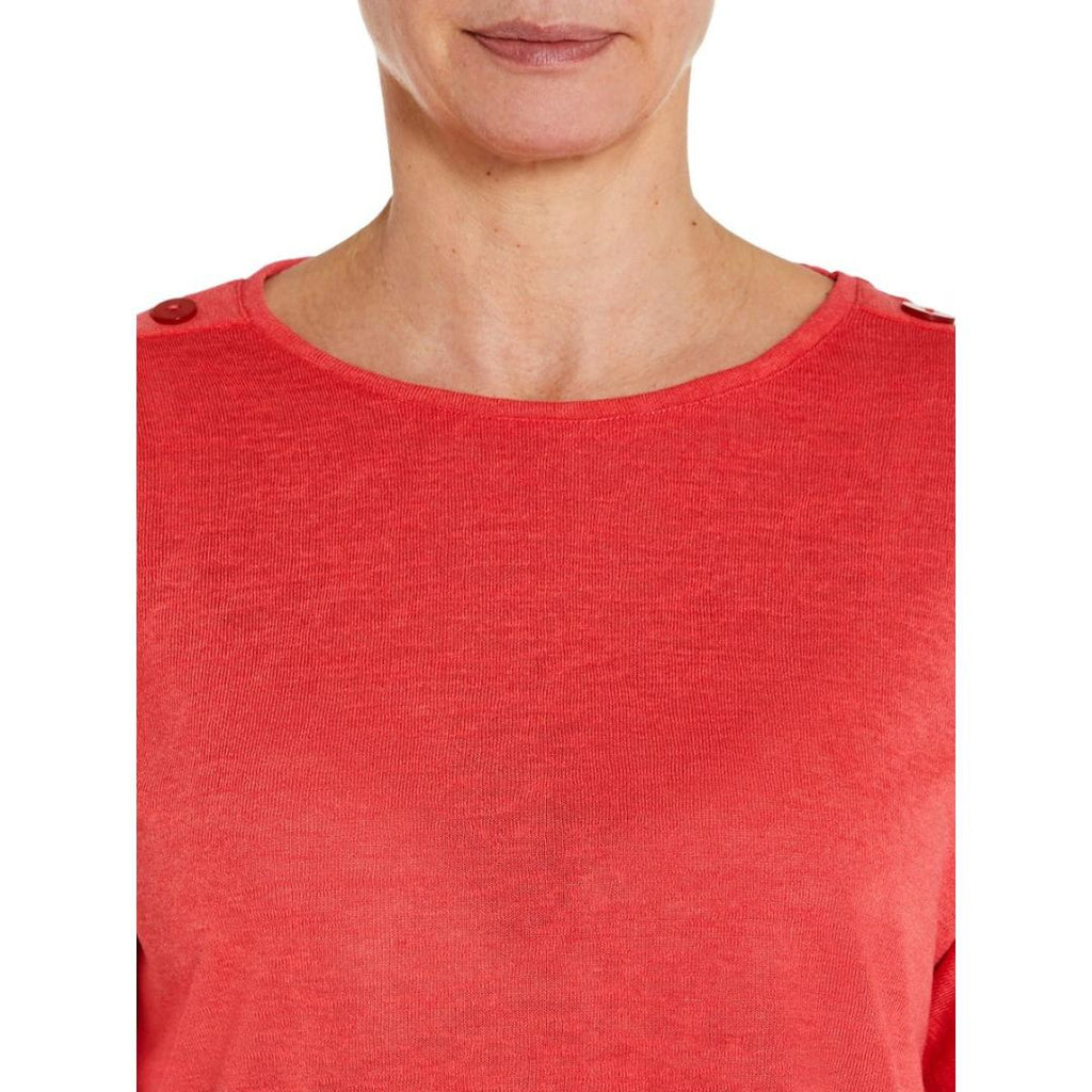 VIZ - A - VIZ Hibiscus Shoulder Button Top - Beales department store