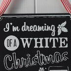 Christmas Wooden Chalkboard Wine Sign - Vintage Noel