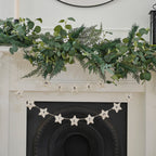Felt White Star Merry Christmas Bunting