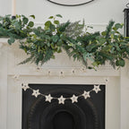Felt White Star Merry Christmas Bunting- 5 Inner Pack