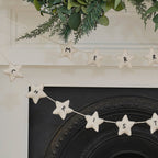 Felt White Star Merry Christmas Bunting