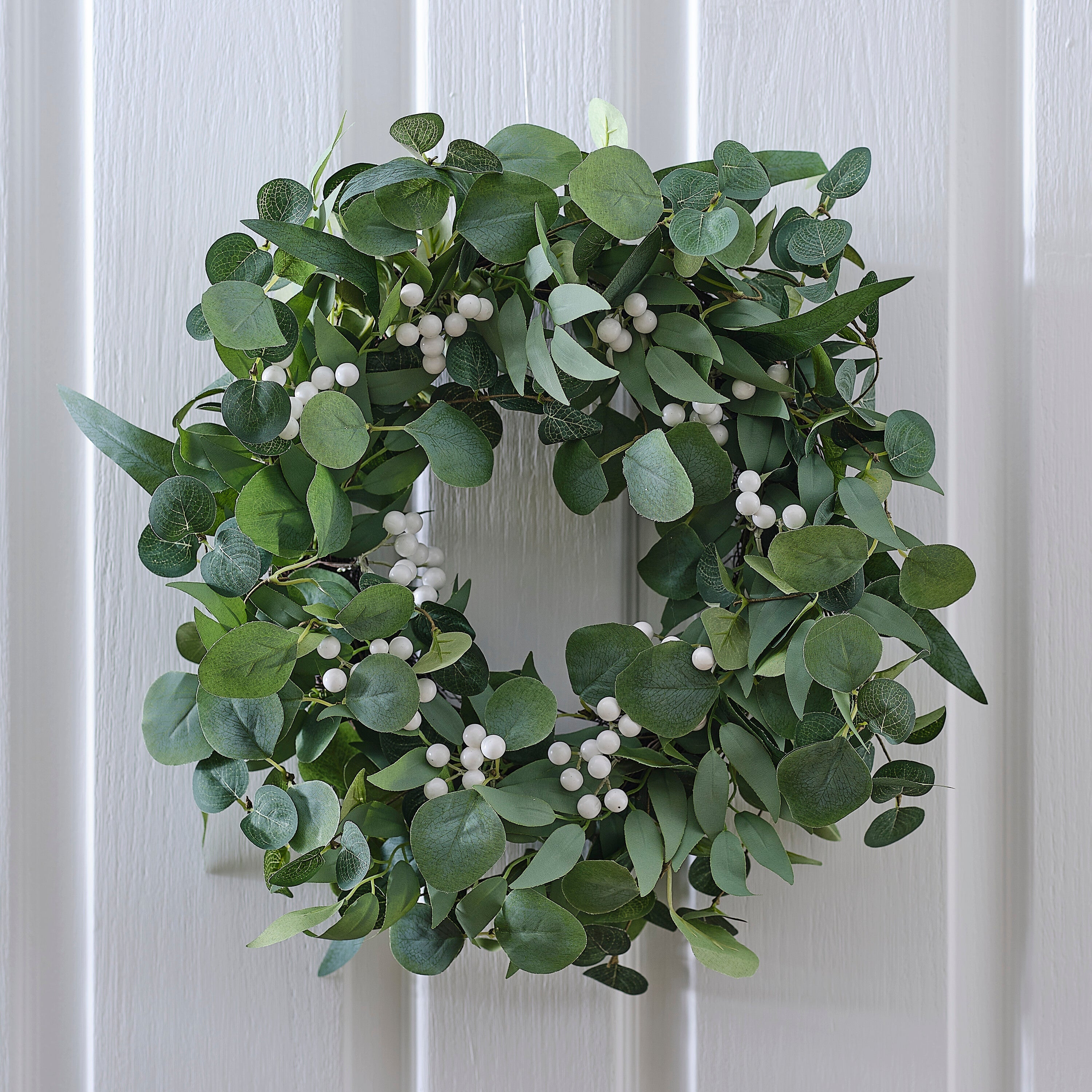 Eucalyptus and White Berries Christmas Door Wreath- 5 Inner Pack