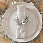 Foliage Christmas Napkin Rings with Berries- 5 Inner Pack