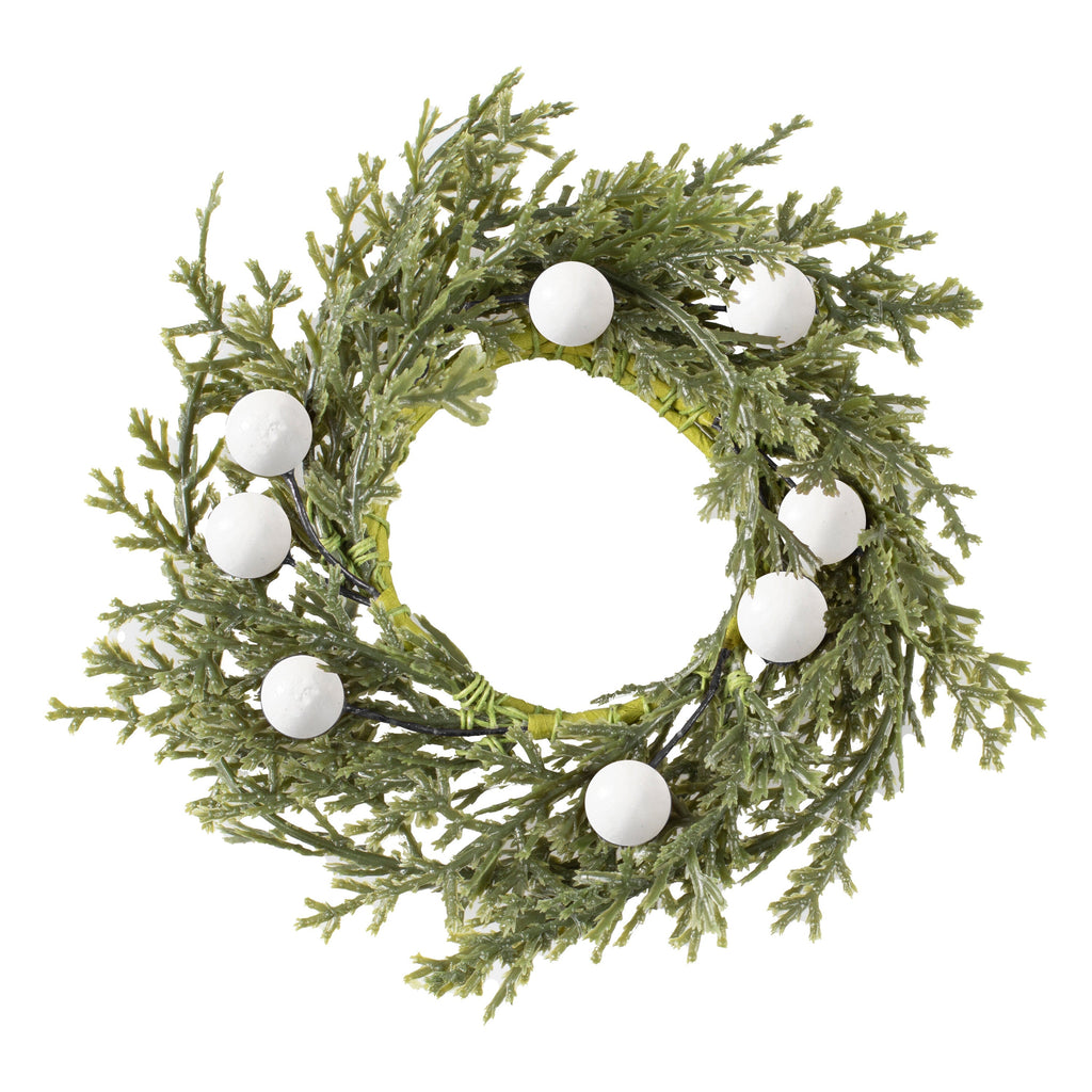 Foliage Christmas Napkin Rings with Berries- 5 Inner Pack