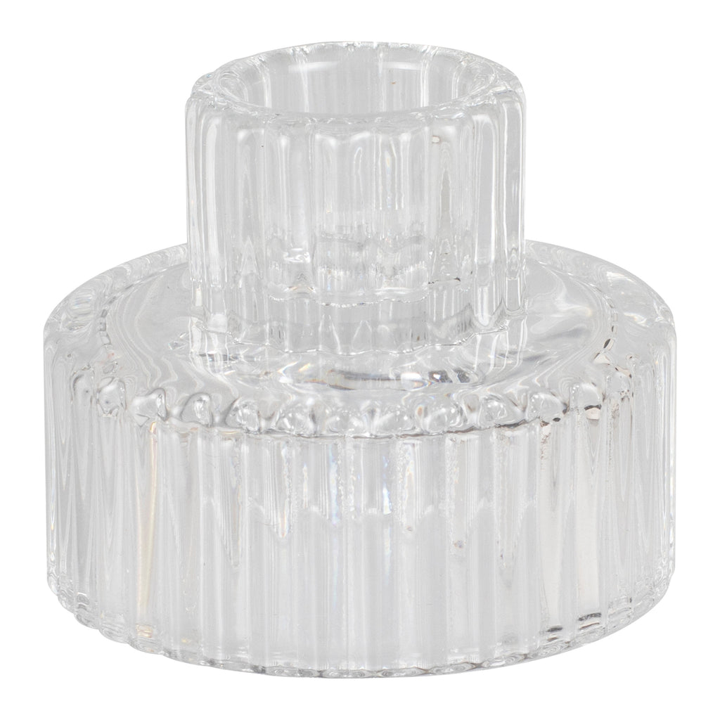 Clear Glass Candle Holders