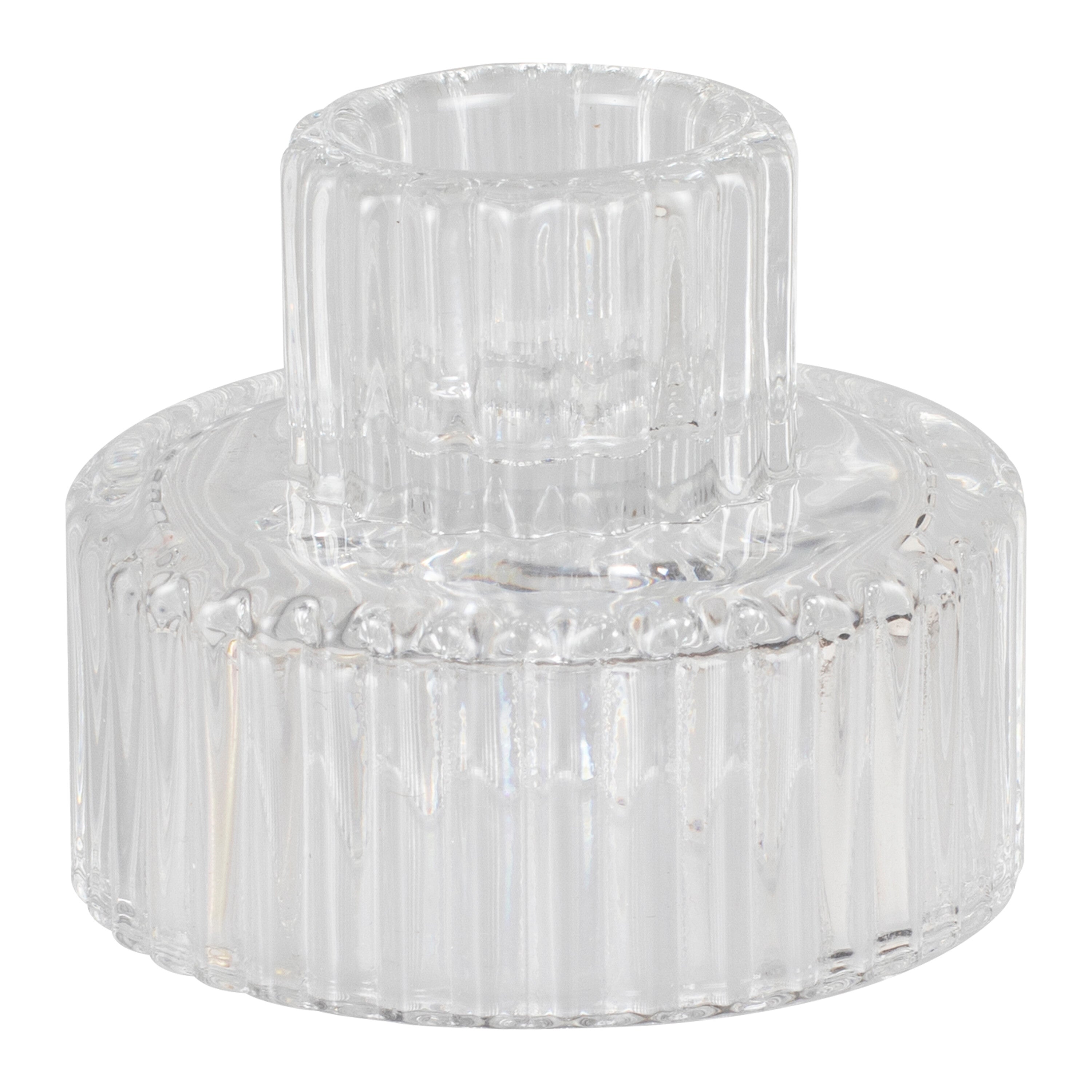 Clear Glass Candle Holders