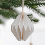 White Paper Christmas Tree Hanging Decorations- 5 Inner Pack