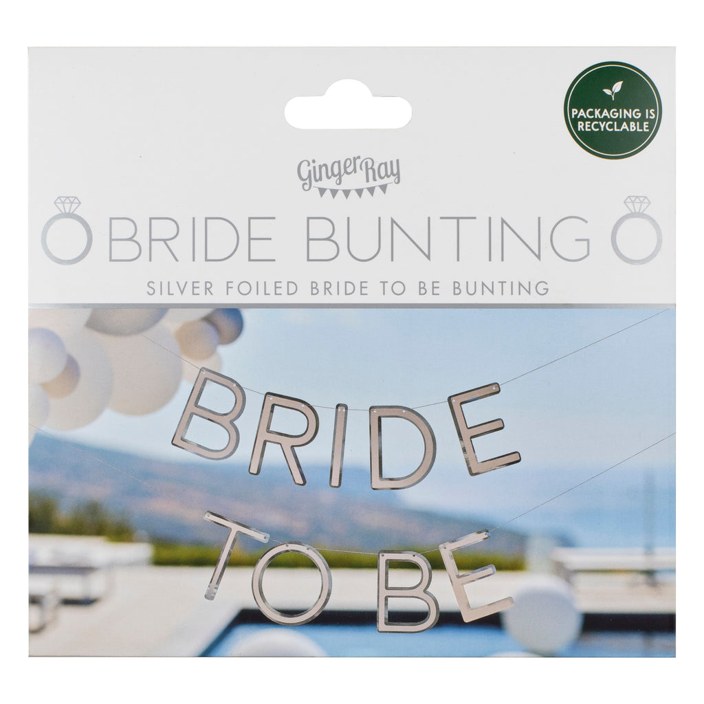 Silver Bride To Be Hen Party Bunting- 5 Inner Pack