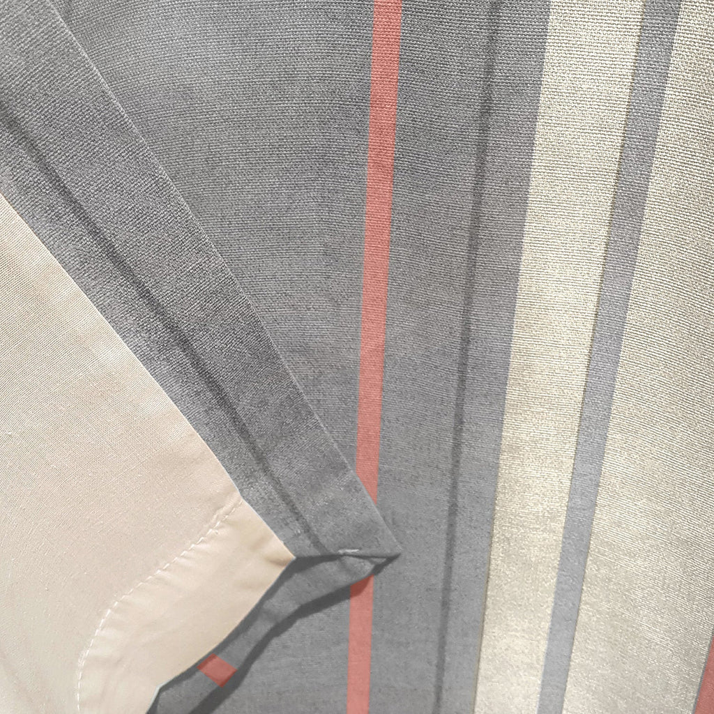Whiteworth Stripe Blush Pink Eyelet Curtains