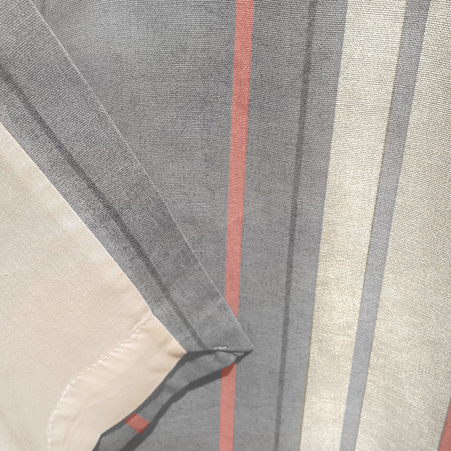 Whiteworth Stripe Blush Pink Eyelet Curtains
