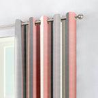 Whiteworth Stripe Blush Pink Eyelet Curtains