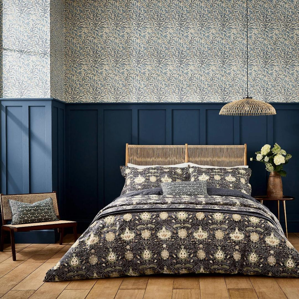 William Morris Montreal Duvet Cover Set - Indigo & Slate - Beales department store