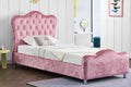Windsor Princess Pink Crushed Velvet Bed With Storage