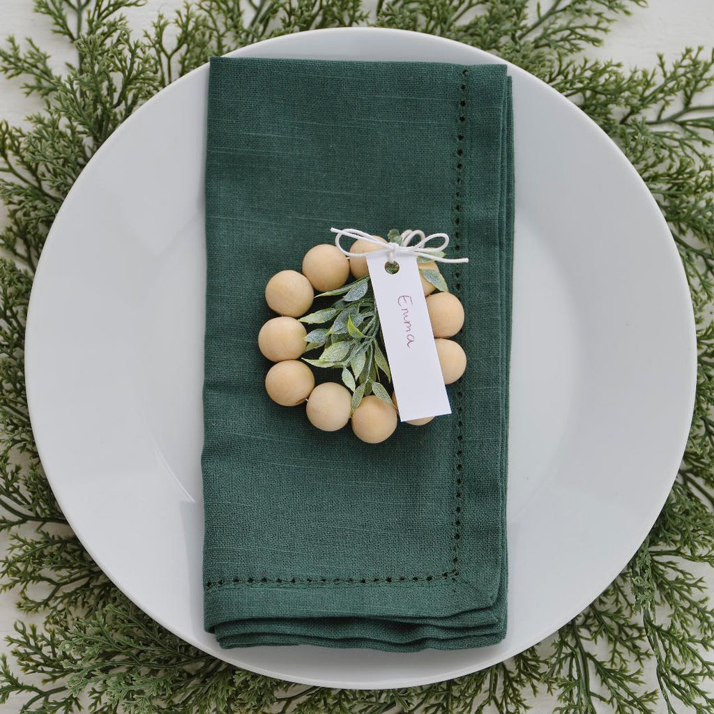 Wooden Place Card Holder with Foliage - Beales department store