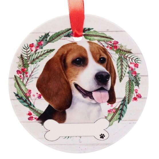 XM11571 Pets Ceramic Christmas Hanging Decoration Beagle - Beales department store