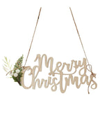 Wooden Merry Christmas Chair Signs - 27cm