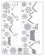 White Village Glitter Window Clings