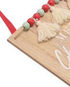 Merry Christmas Wooden Hanging Plaque - 29cm
