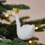 Tree Decorations - Felt White Swan