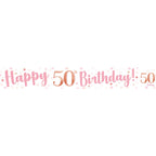 50th Birthday Glitz & Glamour Paper Banners (3pk)
