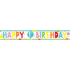 1st Birthday Paper Banners - 1m (3pk)