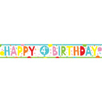 4th Birthday Paper Banners - 1m (3pk)