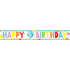5th Birthday Paper Banners - 1m (3pk)