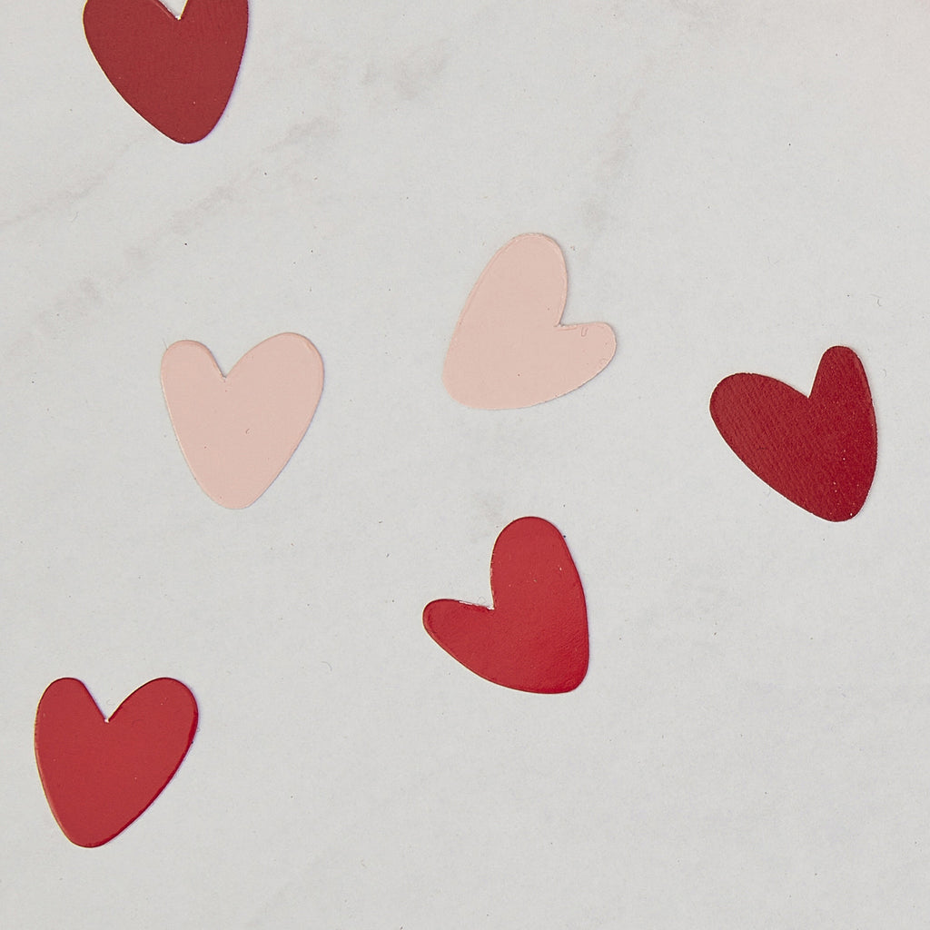 Pink and Red Heart Confetti