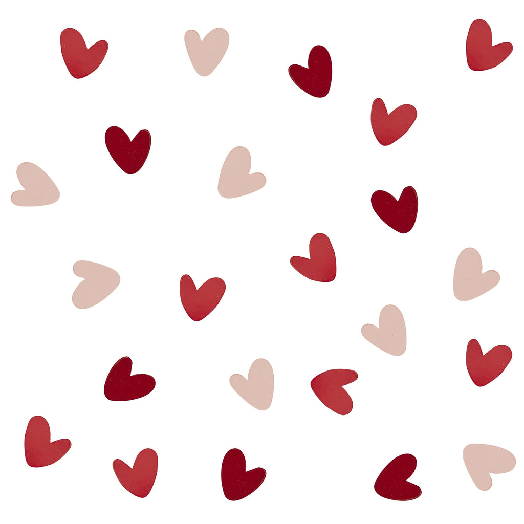 Pink and Red Heart Confetti