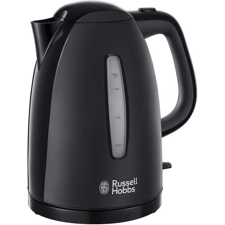 21271 Russell Hobbs Textures Kettle 1.7L Black - Beales department store