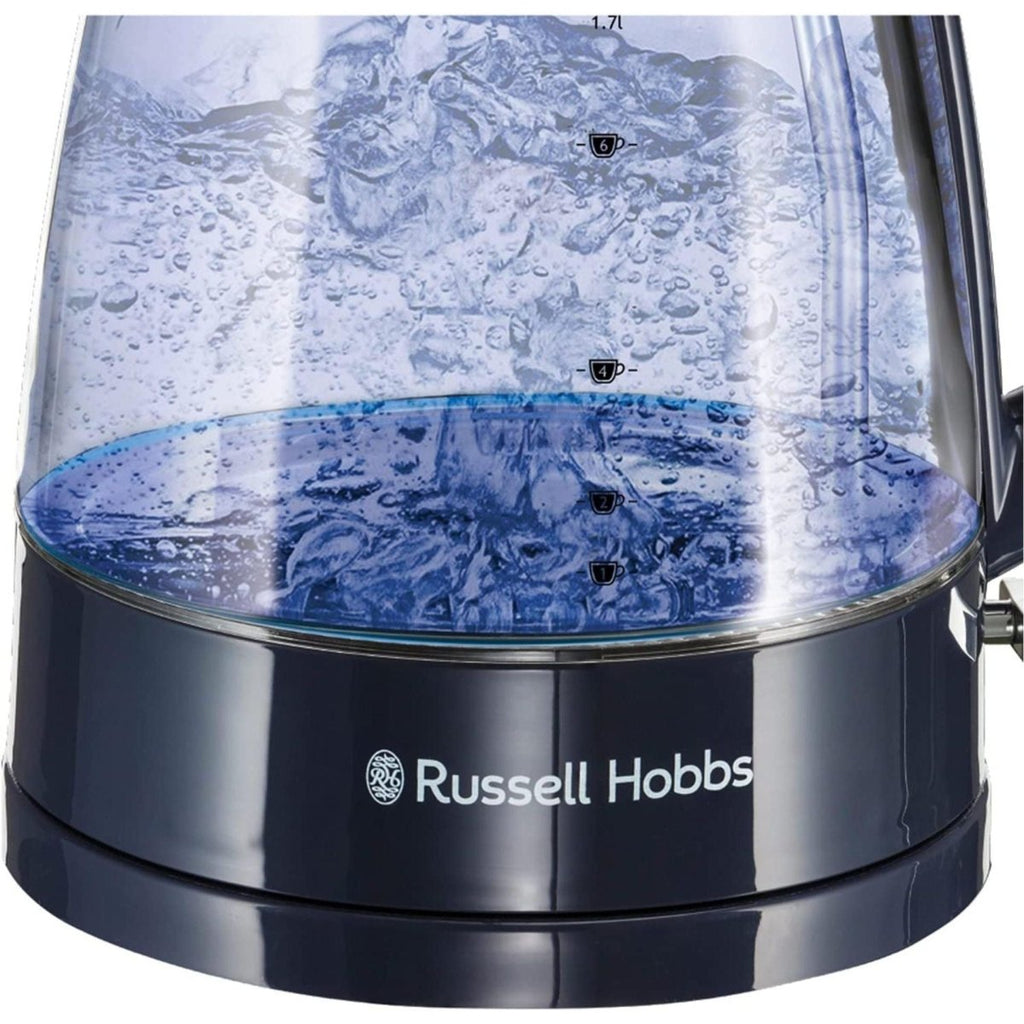 26082 Russell Hobbs Classic Glass Kettle Ombre Blue - Beales department store