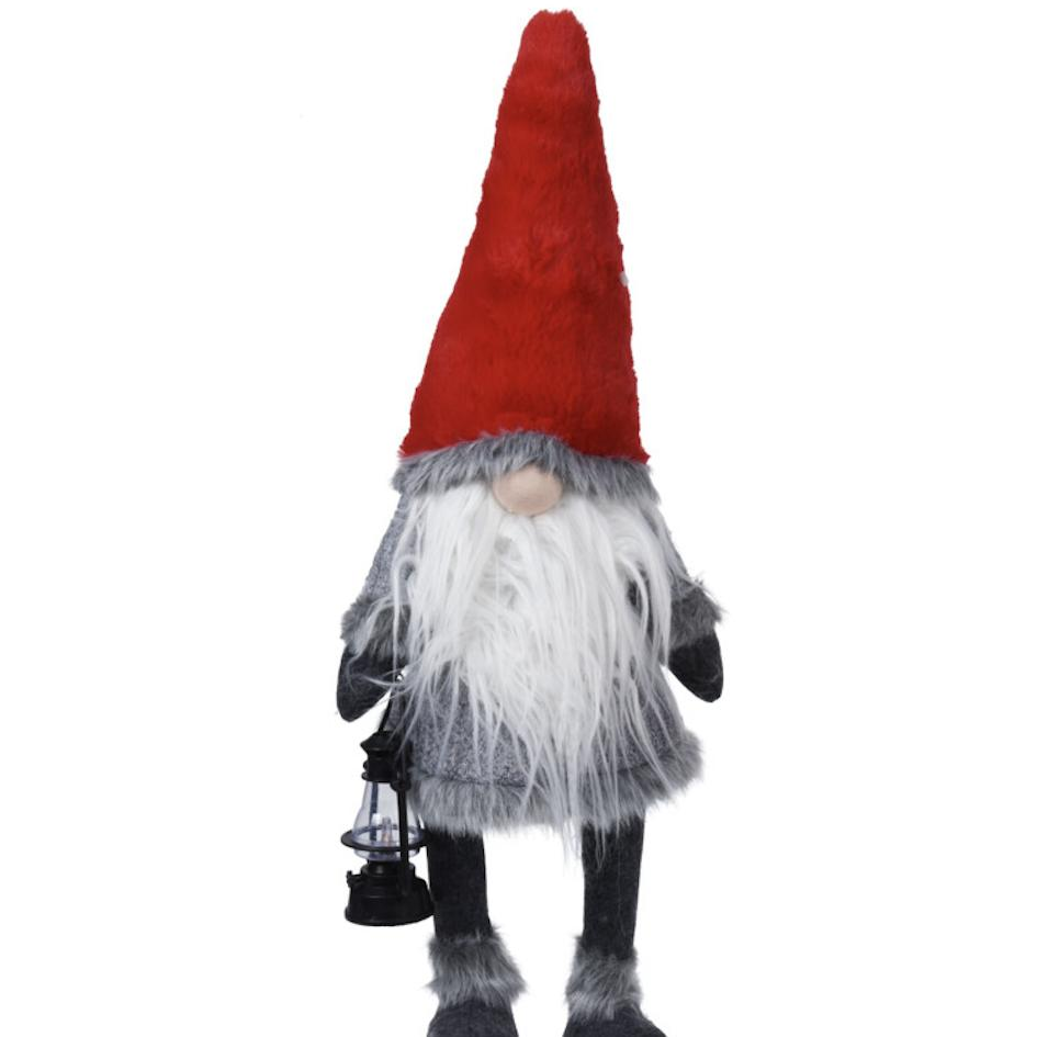 51cm Gnome with LED Nose and Red Hat - Beales department store