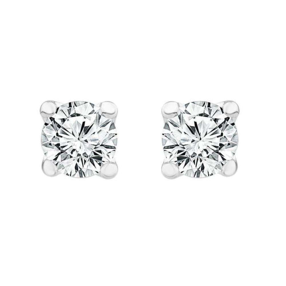 Almaz Jewellery 0.50ct Brilliant Cut Diamond Solitaire Stud Earrings - Beales department store