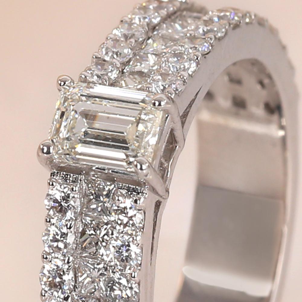 Almaz Jewellery Emerald Cut Diamond Ring - Beales department store