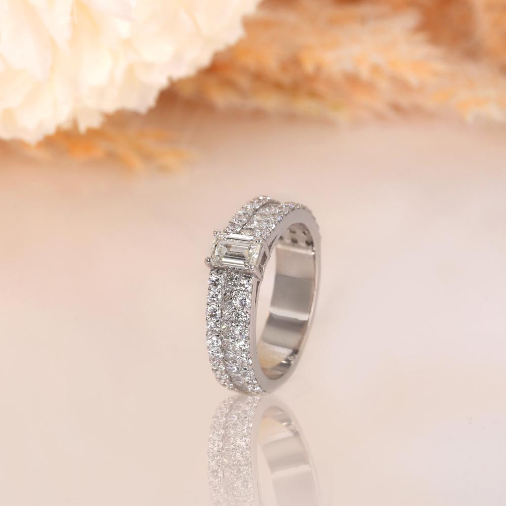 Almaz Jewellery Emerald Cut Diamond Ring - Beales department store