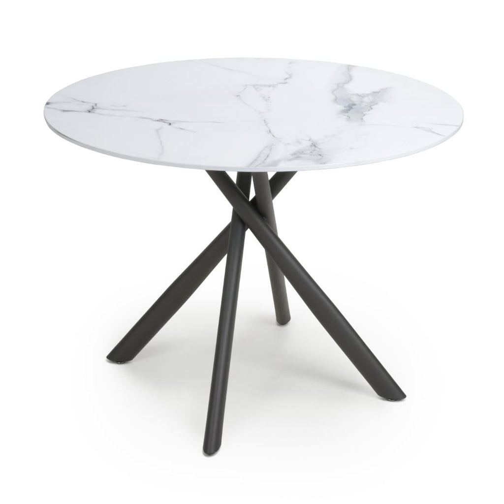 Avesta White Round Dining Table - Beales department store
