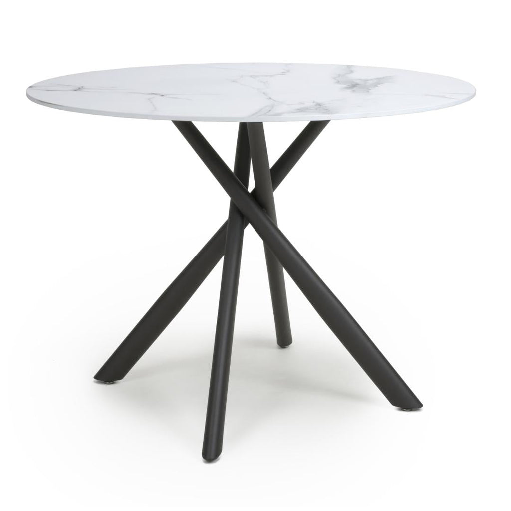 Avesta White Round Dining Table - Beales department store