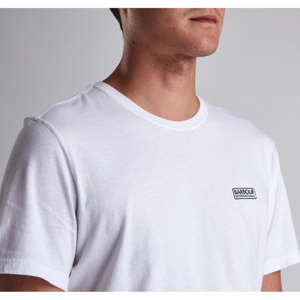 Barbour International Essential Small Logo Tee - White - Beales department store