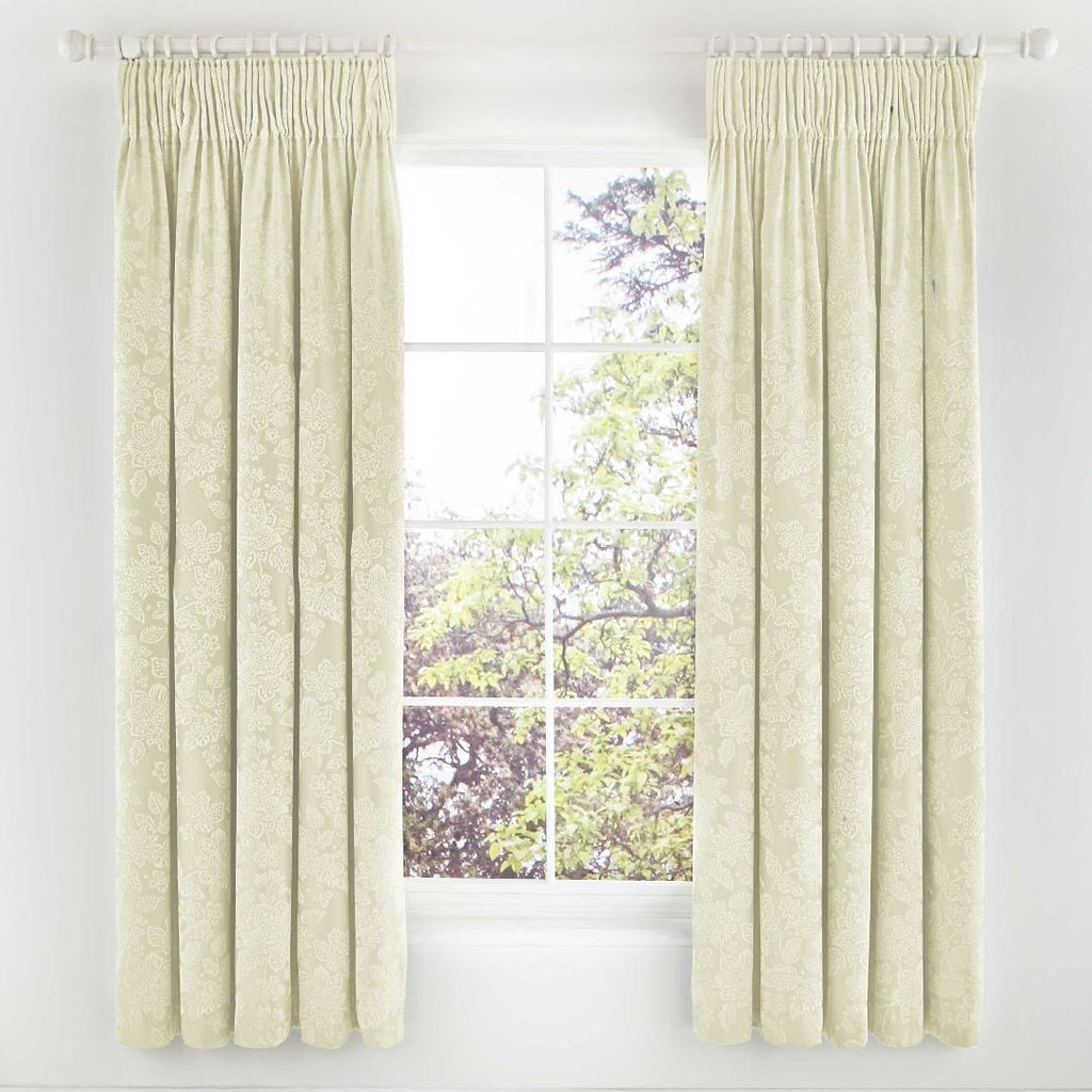 Bedeck Broomhill Lara Lined Curtains, 66" x 72" - Ivory - Beales department store