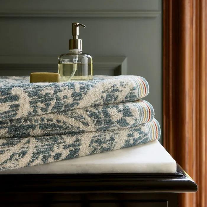Bedeck Harita Bath Towel - Soft Teal - Beales department store