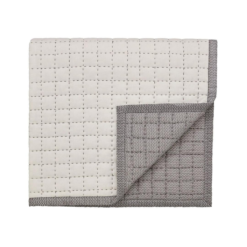 Bedeck Of Belfast Dhaka Quilted Throw, Charcoal - Beales department store
